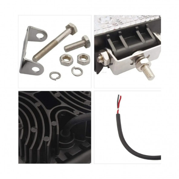 26W Kare 9 Ledli Sis Farı Off Road Çalışma Tekne Lambası EE114 FOKE-2 - 5