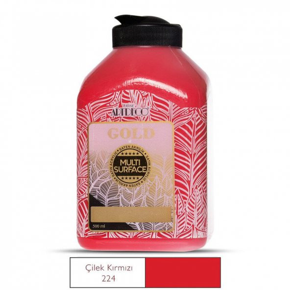 Artdeco Gold Multi Surface Akrilik Boya 500ml 224 Çilek Kırmızı