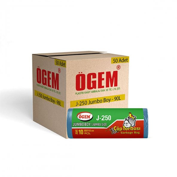 Toptan Çöp Torbası Jumbo Boy  80x110 cm - J250 (1 Koli, 50 Adet) - 2
