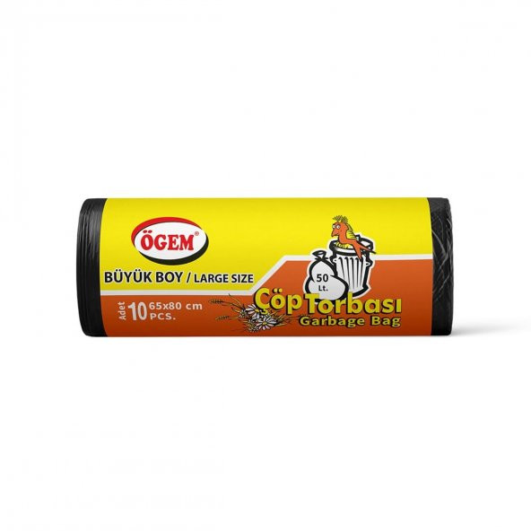 Toptan Çöp Torbası  Büyük Boy 55x60 cm (1 Koli, 50 Adet) - 2
