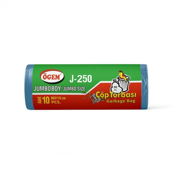 ÖGEM PLASTİK ÇÖP TORBASI AĞIR HİZMET J-250 5 ADET - 2