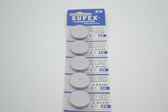 Supex Cr2450 3v Lityum Düğme Pil 5 Li