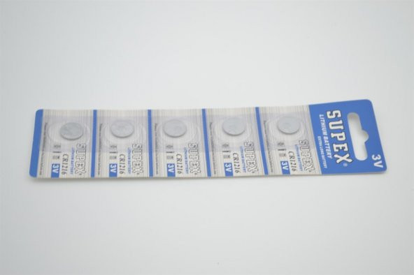 Supex CR1216 3V Lityum Düğme Pil 5 Adet - 2