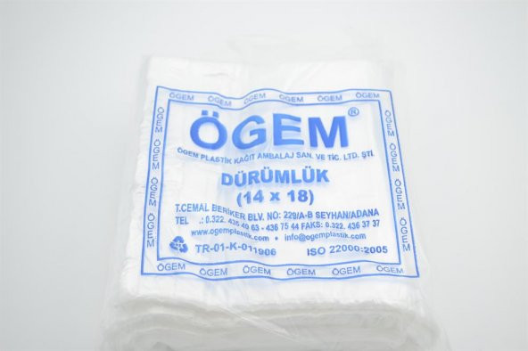 ÖGEM DÜRÜM POŞETİ 14X18 500 ADET