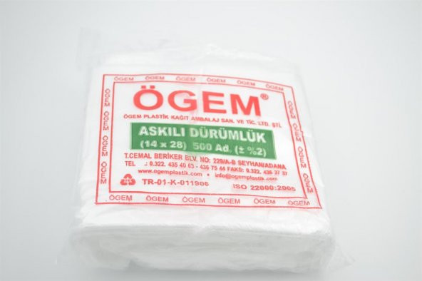 ÖGEM DÜRÜM POŞETİ 14X28 500 ADET