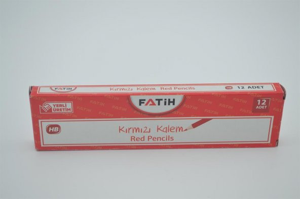 Fatih Mercanlı Kırmızı Kurşun Kalem 12li Paket