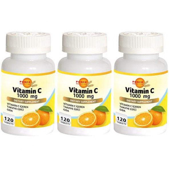 Force Nutrition Vitamin C Vitamini 1000 Mg 3x120 Tablet
