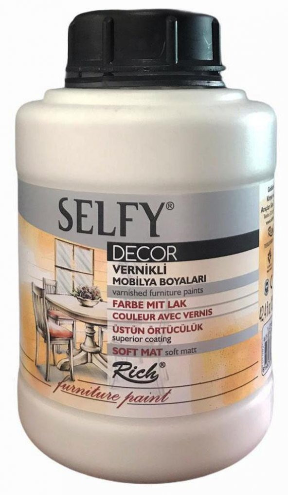 Rich Selfy Decor Vernikli Boya 1250cc Antik Beyaz 12802 ürün görseli 1