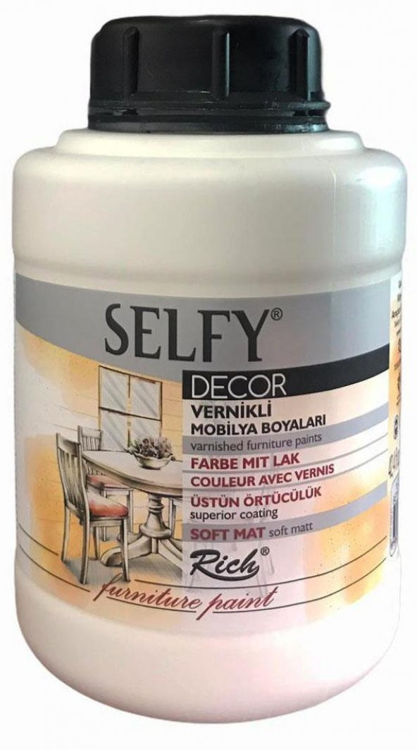 Rich Selfy Decor Vernikli Boya 1250cc  Beyaz 12800 ürün görseli 1