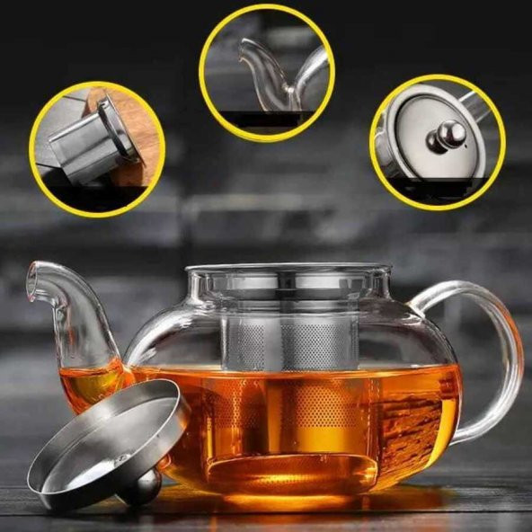 EPİNOX COFFEE TOOLSCAM DEMLİK 600 ML - ÇELİK SÜZGEÇ (CD-600M) - 2