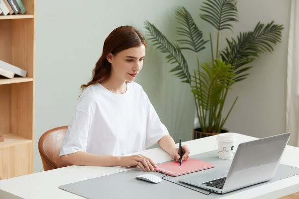 XP-Pen Deco M Grafik Tablet Pembe - Resim 5