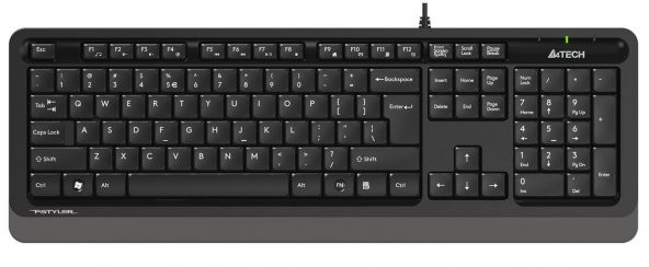 A4-TECH - FK10 Q Türkçe Siyah/Gri Multimedya Klavye FK10/GRI-Q