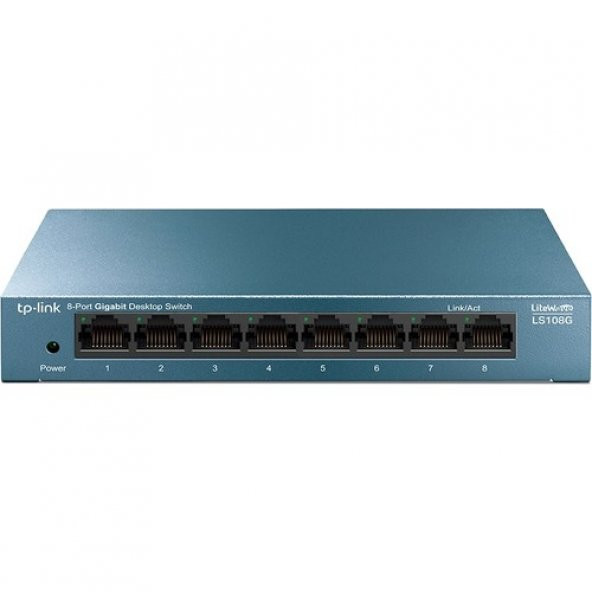 TP-LINK LS108G 8 PORT GIGABIT LITEWAVE MASAÜSTÜ SWITCH (ÇELİK KASA)