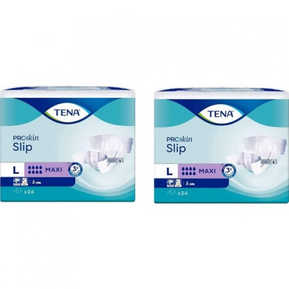 Tena Proskin Slip Maxi 8 damla Büyük Boy Large Belbantlı Hasta Bezi 24lü 2 paket / 48 adet