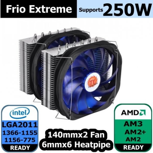 CL-P0587 FRİO EXTREME 2011/1366/1156/775 ve AM3/AM2/AM2 uyumlu CPU Soğutucusu