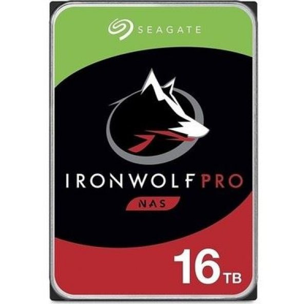 SEAGATE 16TB Sata 7200RPM 256MB Ironwolf Pro New Dahili Disk ST16000NT001