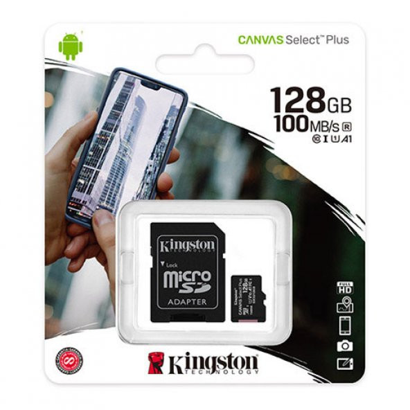 KINGSTON - 128GB MicroSD CL10 SDCS2/128GB