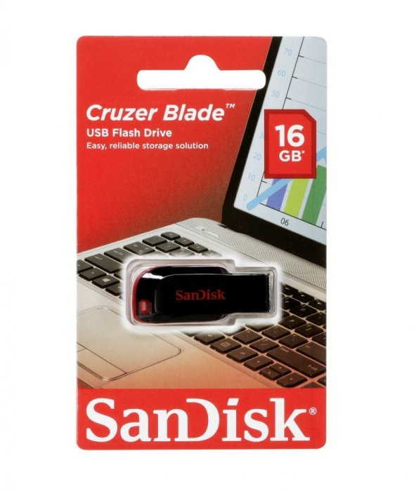 SANDISK - 16 GB USB 2.0 CRUZER BLADE (SDCZ50-016G-B35) - 2