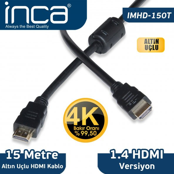 IMHD-150T 15 METRE 1,4 V 3 D ALTIN UÇLU HDMI KABLO