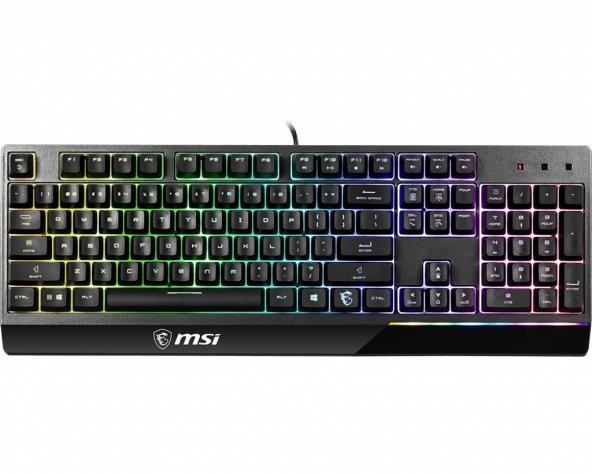 MSI VIGOR GK30 TR GAMING KEYBOARD MEKANIK HISLI 6 BOLGE RGB LED AYDINLATMA SIVI DOKULMESINE DAYANIKLI OYUNCU KLAVYESI