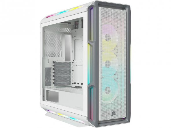 CASE-CC-9011231-WW iCUE 5000T RGB Tempered Glass Mid-Tower ATX PC Case — White