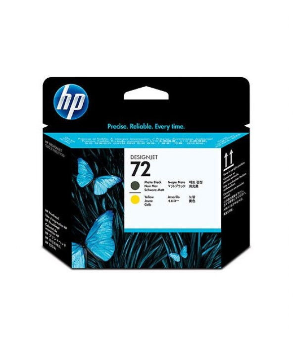 HP C9384A NO 72, Inkjet Mat Siyah ve Sari Baski Kafasi