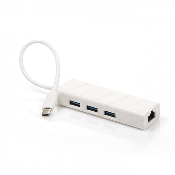 DK-AC-U31X3GL USB3.1 TypeC-3 x USB3.0 HUB ve 1 x Gigabit Ethernet