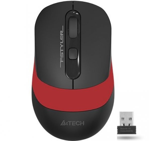 FG10 Siyah/Kırmızı Optik Nano Kablosuz Mouse-2000 DPI FG10/KIRMIZI