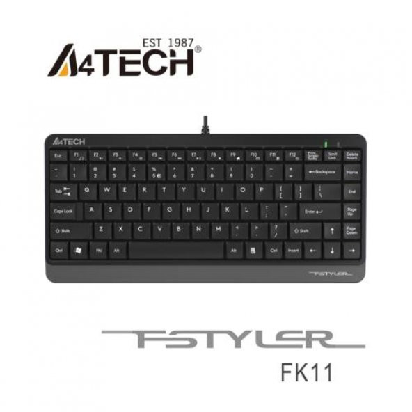 FK11 Q USB Kablolu MM Mini Klavye Gri
