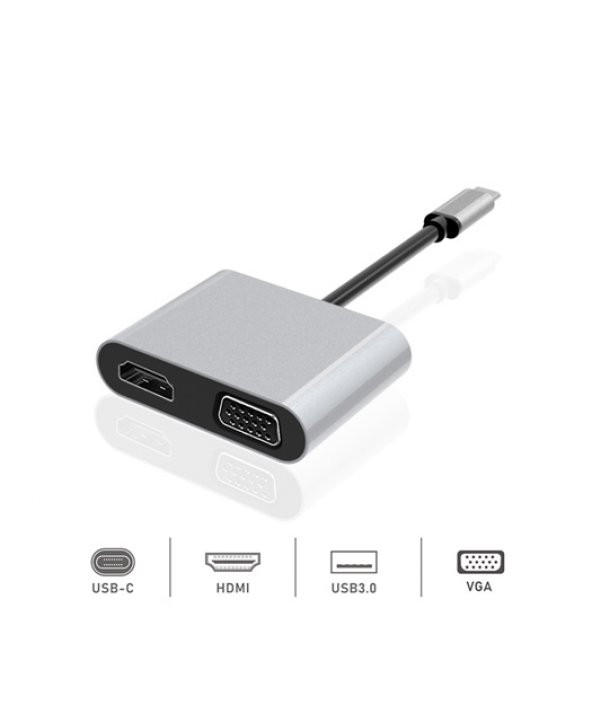 Premium 4 in 1 USB-C Hub for iPad Pro,Macbook,PC,Laptop DHU0004