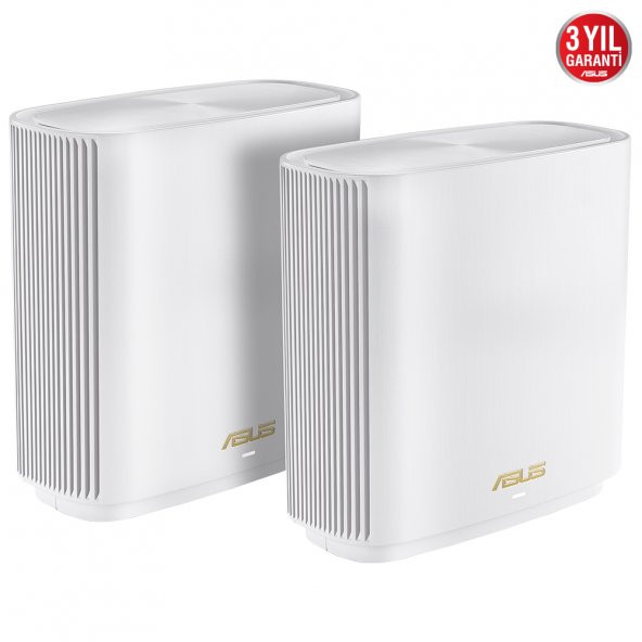 ZENWİFİ XT8 WIFI6-GAMİNG-Aİ MESH-AİPROTECTİONPRO-BULUT-KABLOSUZ AĞ DAĞITIM MESH SİSTEMİ (BEYAZ İKİLİ PAKET)