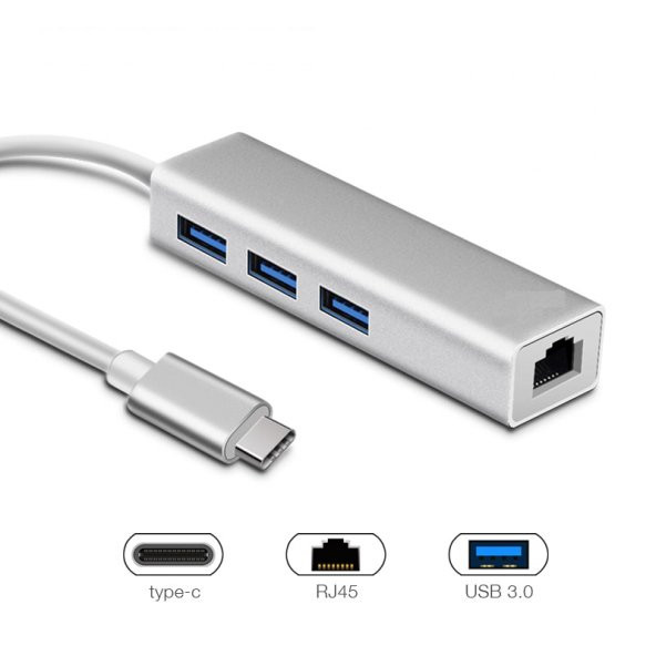 (CDG-CNV41) USB3.0 TO 3xUSB3.0/RJ45 HUB