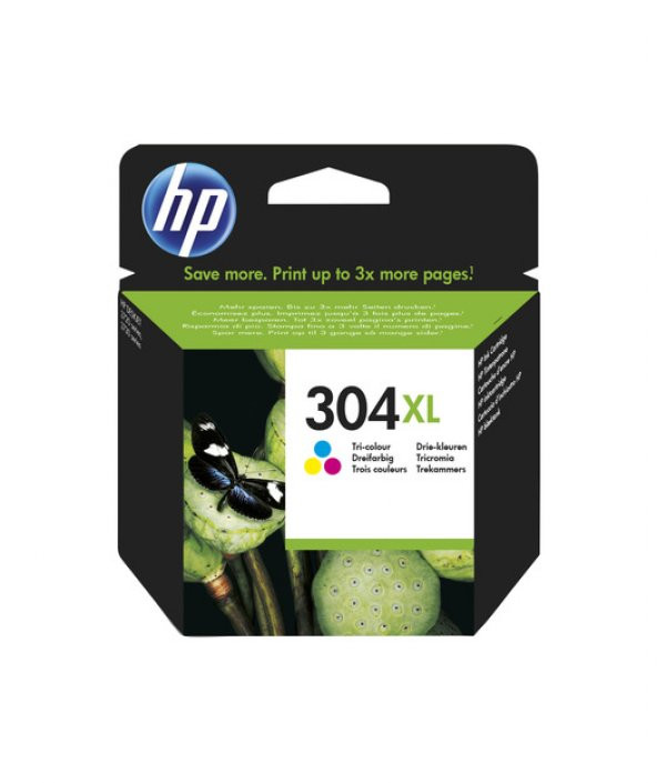 HP N9K07AE (304XL) RENKLİ MÜREKKEP KARTUŞU 300 SAYFA 2630-2632