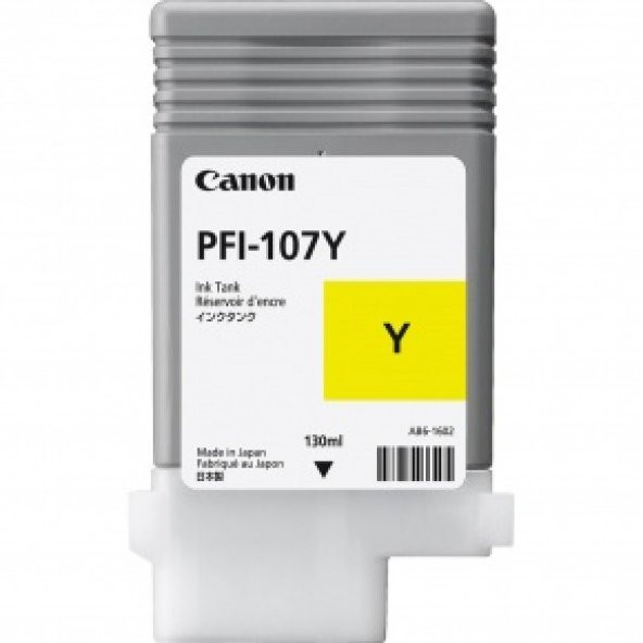 Canon 6708B001 PFI-107Y SARI KARTUS (130 ML) IPF 670/IPF 680/IPF 685/IPF 770/IPF 780/IPF 785