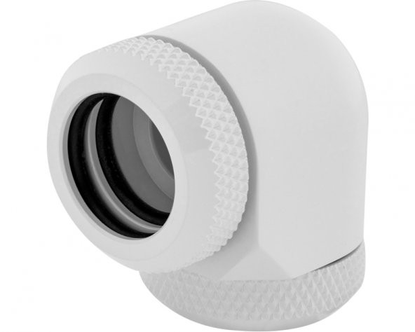 CX-9052020-WW Fitting (hard tube) ,XF Hardline 2-pack (90° Angled 14mm OD compression glossy white)