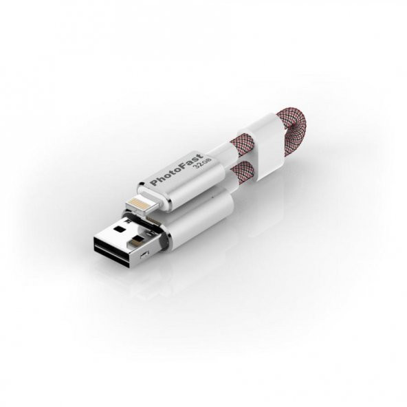 MemoriesCable GEN3 32GB Lightning/USB 3.0 Şarj Kablolu i-FlashDrive (Gümüş) MCG3U3R32GB