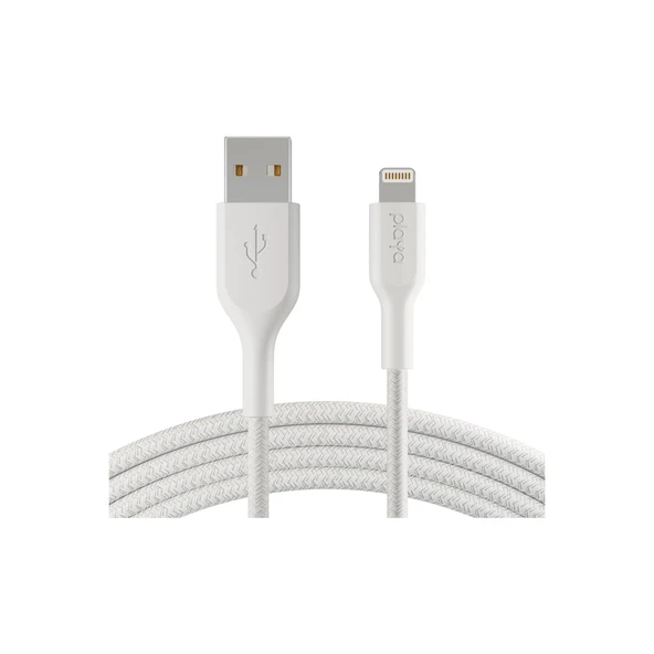 Belkin Örgülü Lightning kablosu 1m Beyaz - 2