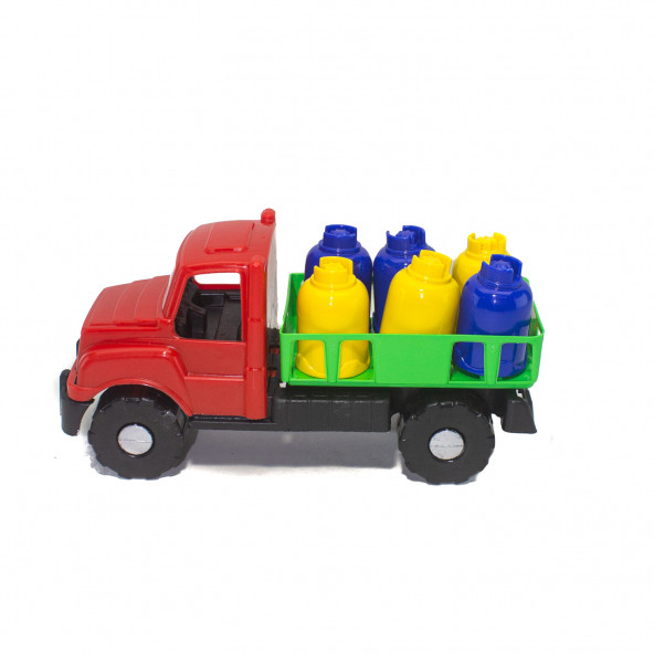 Oyuncak Tüp Kamyonu 6 Adet Mini Tüp 30 Cm - 2