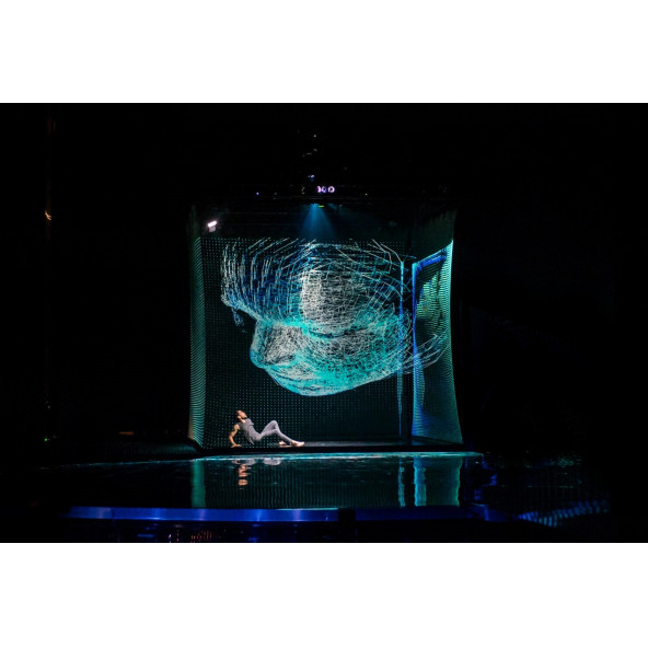 Hologram Örgü ağı Sahne Perdesi Holografik örgü ekran 3x5 Metre(15 metrekare) koyu gri - 2