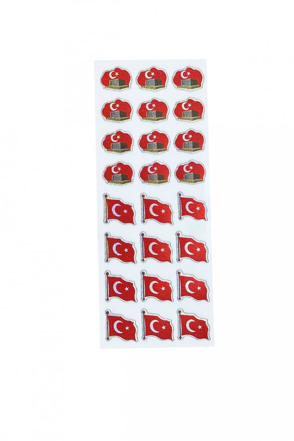 Sticker Kabartmalı Stiker Defter, Planlayıcı Etiket Anıtkabir, Bayrak (cb353) 16x7 cm