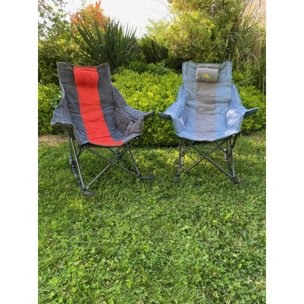 XL Sallanır Kamp Sandalyesi Katlanır Güçlü Iskelet Dayanıklı Sandalye - 2
