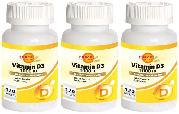 Force Nutrition Vitamin D 1000 IU 3x120 Tablet