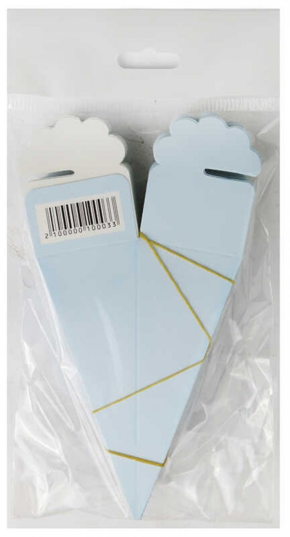 KÜLAH KARTON KUTU MAKARON MAVİ 25 ADET - 2