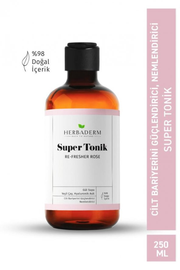 Herbaderm Re-fresher Rose Bariyer Güçlendirici Super Tonik %98 Doğal Içerik 150 ml