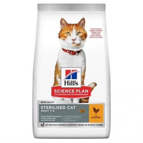 Hills Science Plan Tavuklu Kısırlaştırılmış Kedi Maması 1,5 Kg