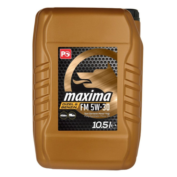 Petrol Ofisi Maxima FM 5w-30 10,5 lt Tam Sentetik Motor Yağı 2024 üretim