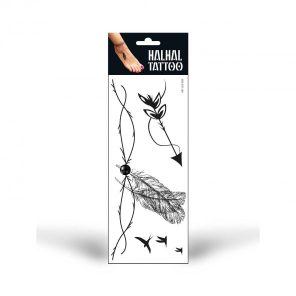 Halhal Geçici Tattoo -8, Bilek Tattoo, Ayak Tattoo, Geçici Dövme - 1