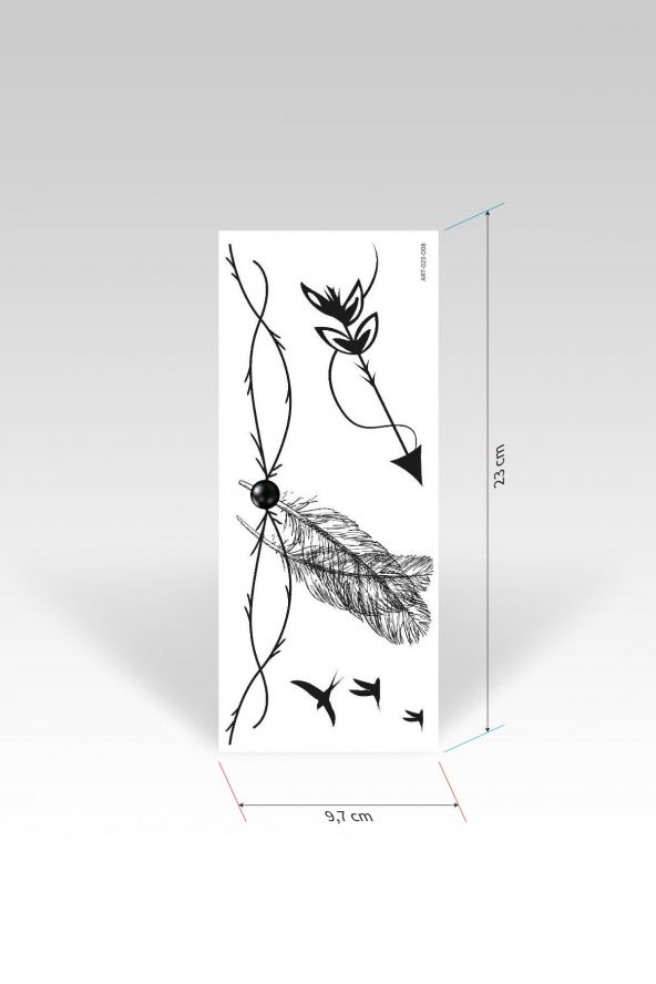 Halhal Geçici Tattoo -8, Bilek Tattoo, Ayak Tattoo, Geçici Dövme - 4