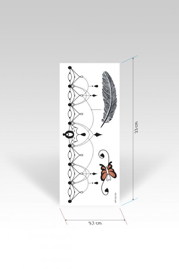 Halhal Geçici Tattoo -10, Bilek Tattoo, Ayak Tattoo, Geçici Dövme - 4