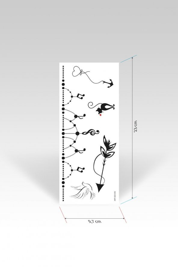 Halhal Geçici Tattoo -12, Bilek Tattoo, Ayak Tattoo, Geçici Dövme - 4